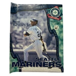 1996 spring training program Seattle Mariners Ken Griffey Jr Signed Autographed